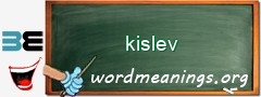 WordMeaning blackboard for kislev